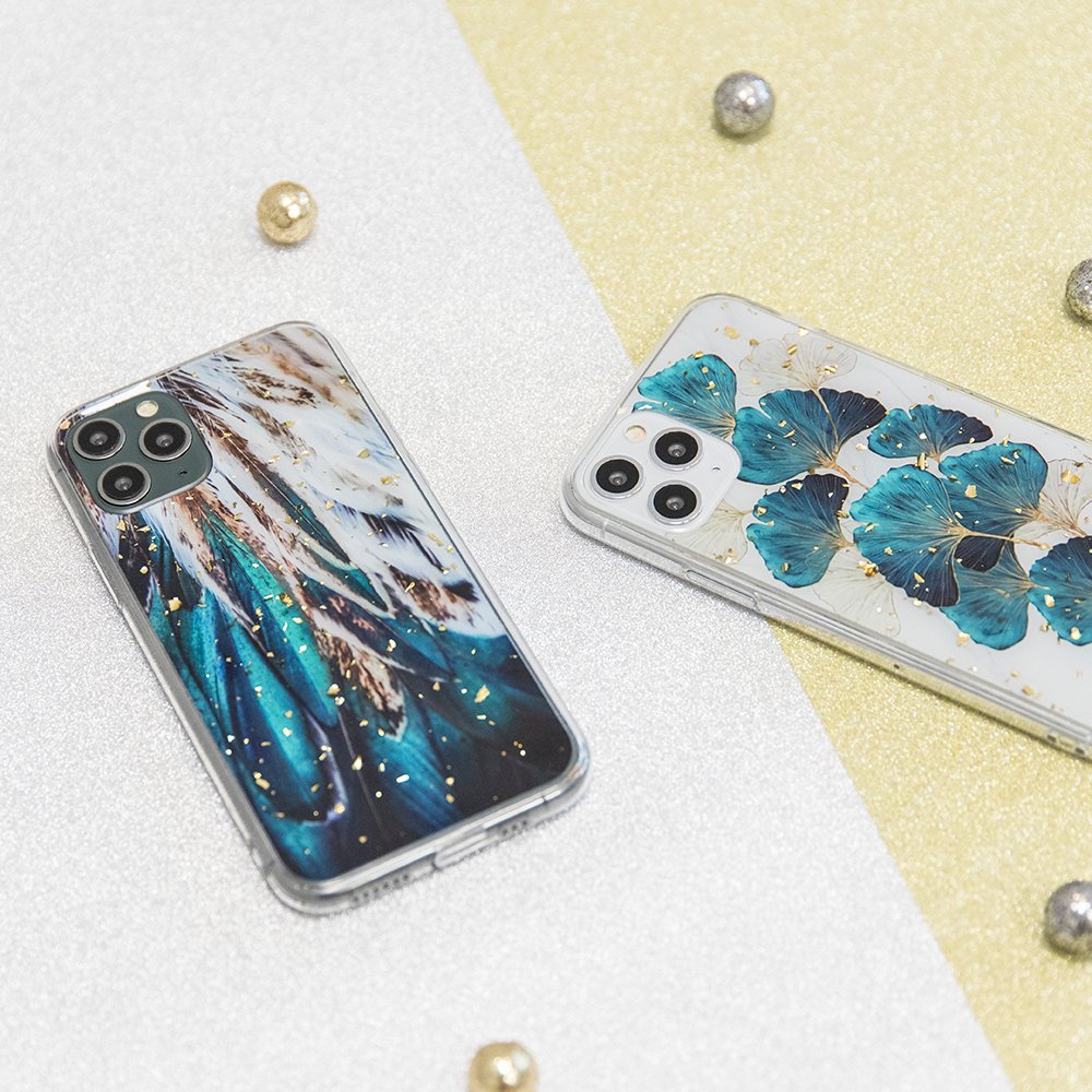 Zeltaini spīdīgs Xiaomi Redmi 13C 4G / 13C 5G / Poco C65 maciņš ar spalvām