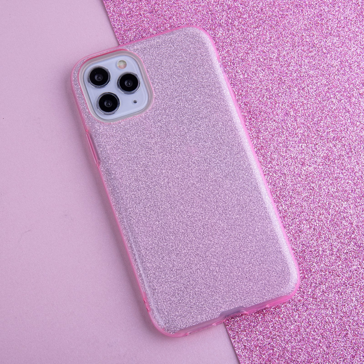 Glitter 3-in-1 apvalks iPhone 17 Pro Max 6,9" / 18 Pro Max 6,9" rozā krāsā