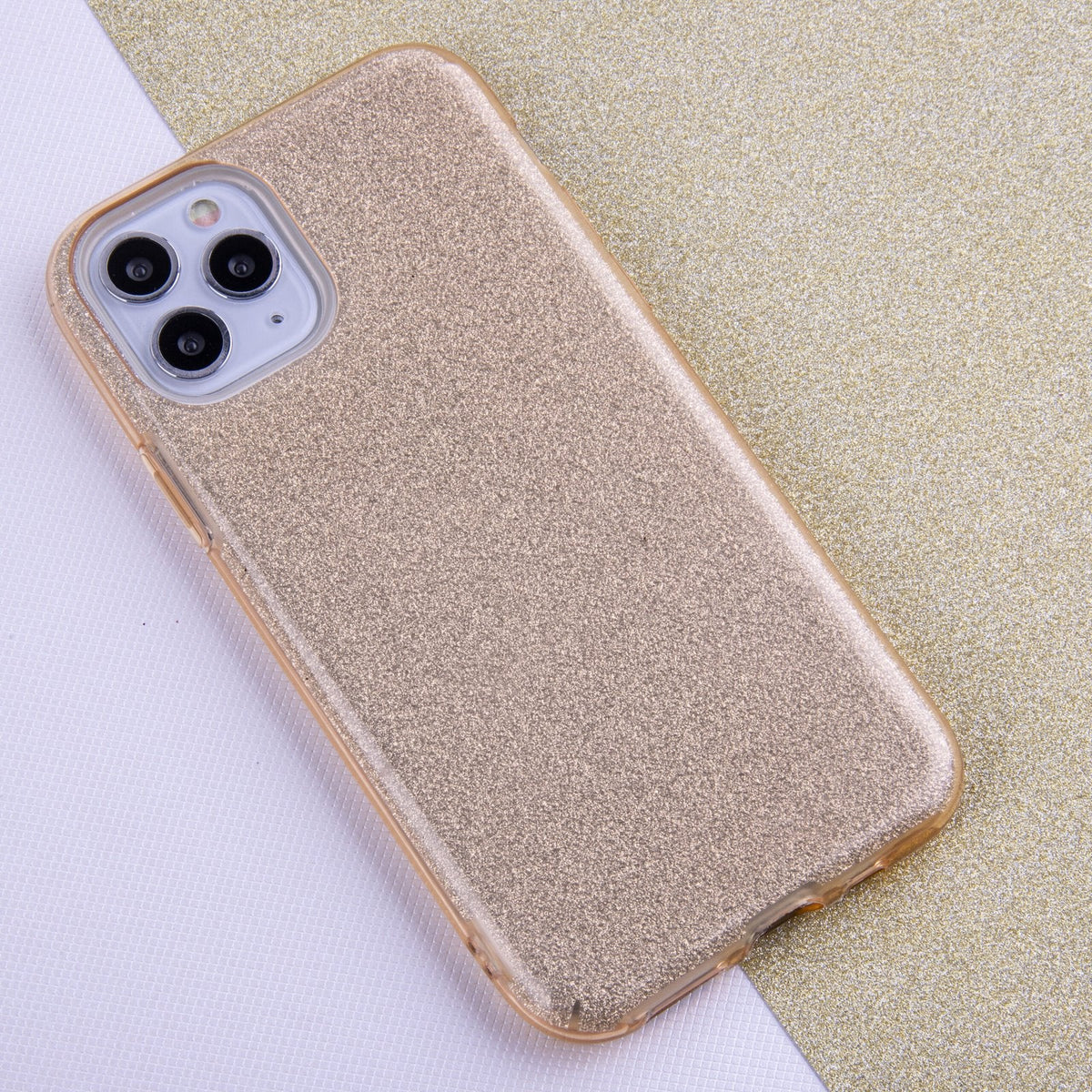 Glitter 3-in-1 apvalks Samsung Galaxy A17 4G / A17 5G / A18 5G, zelta krāsā