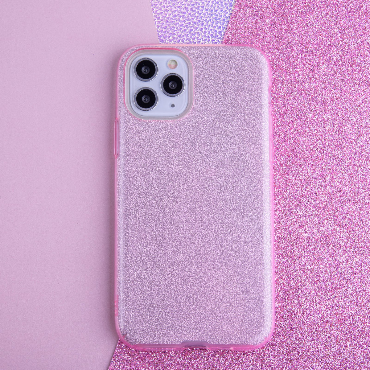Mirdzošs 3/1 vāciņš Xiaomi Redmi Note 9 rozā