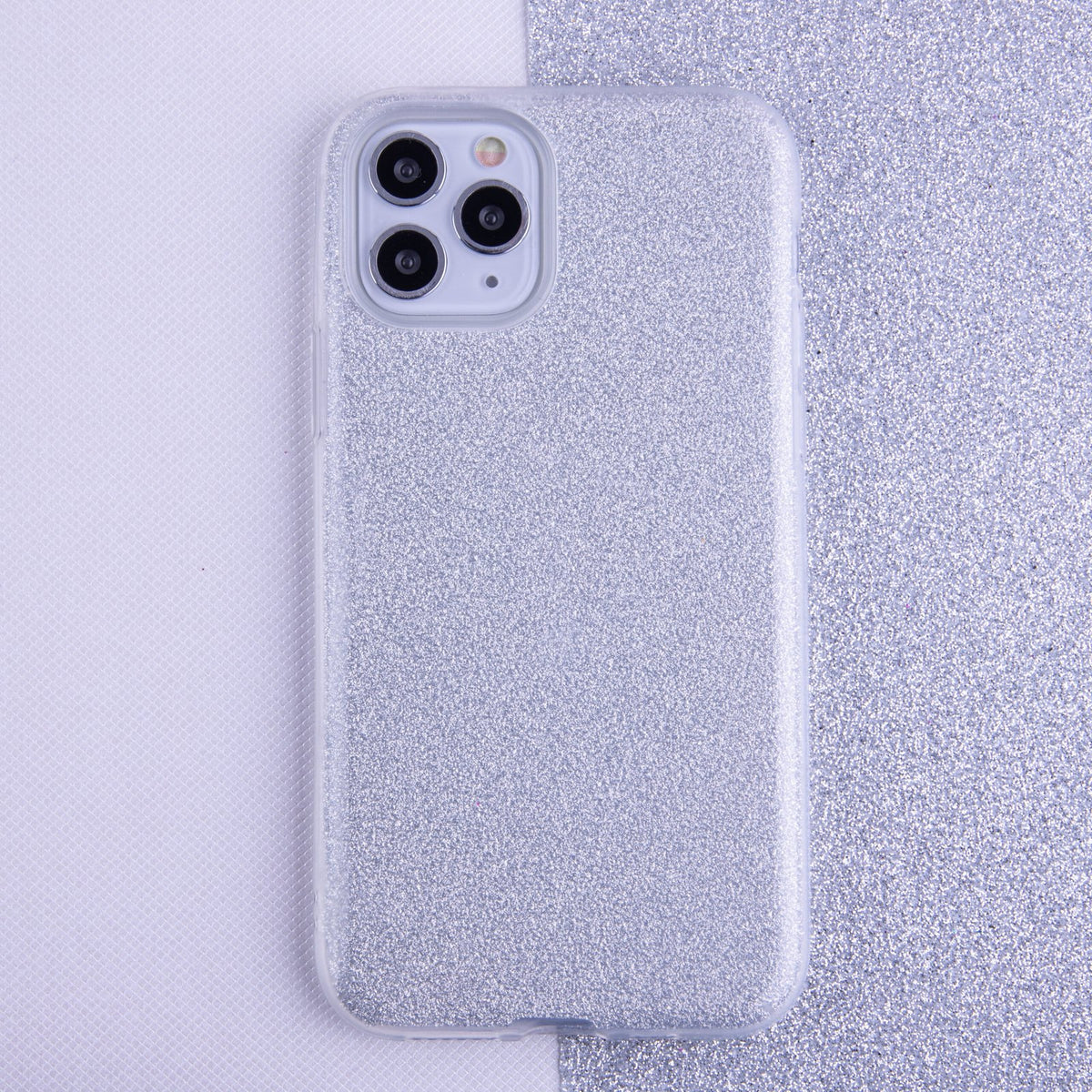 Mirdzošs 3/1 vāciņš iPhone 11 Pro, sudraba