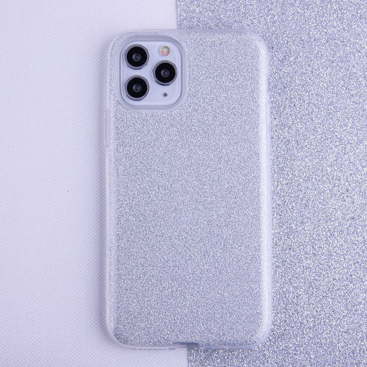 Glitter 3-in-1 apvalks iPhone 17 Pro 6,3" / 18 Pro 6,3" sudraba krāsā