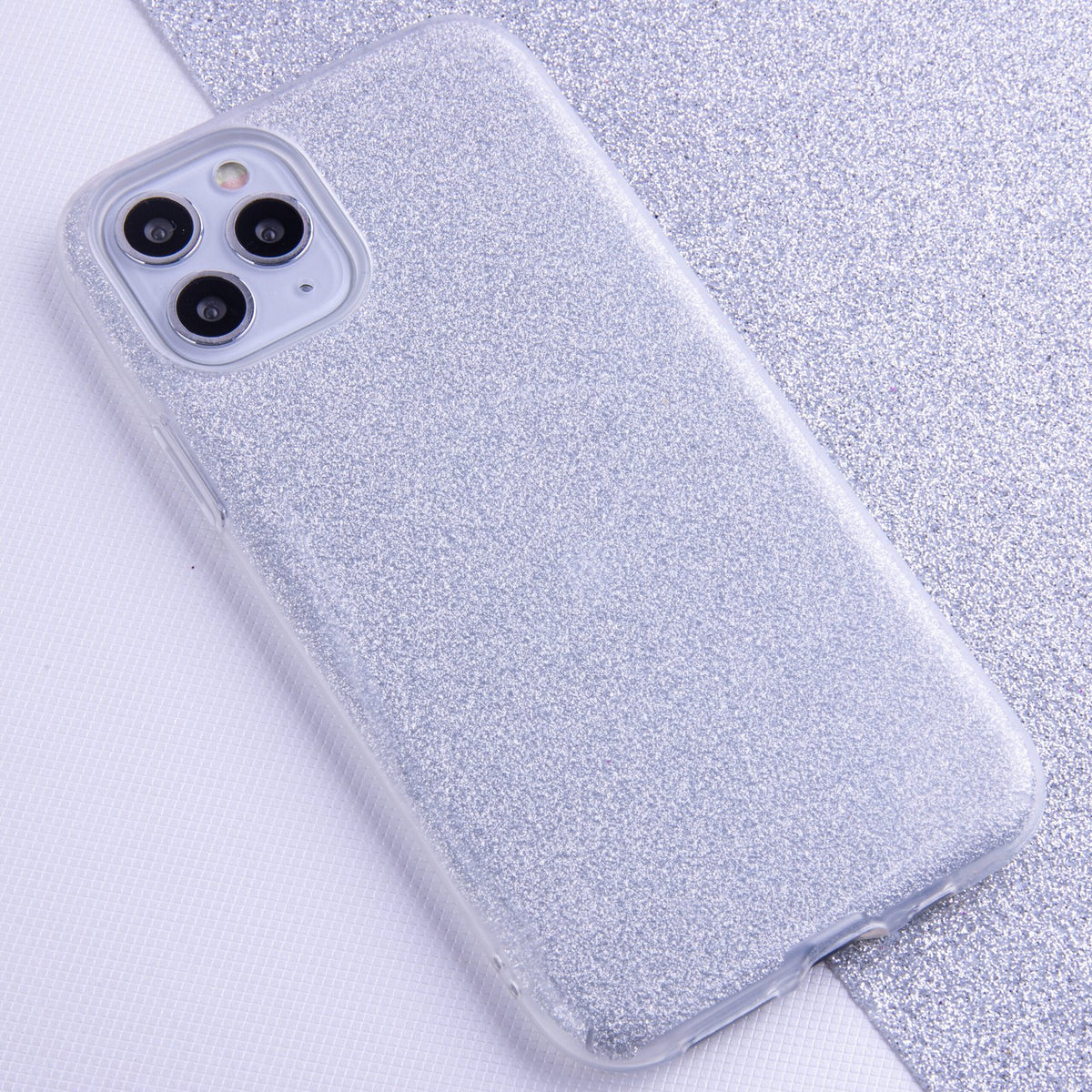 Glitter 3-in-1 vāciņš Xiaomi Redmi 14C 4G / 14C 5G / POCO C75 / Redmi 17C 4G, sudraba krāsā