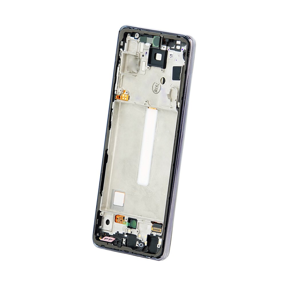 LCD + Skārienjūtīgais panelis Samsung A52S 5G A528 GH82-26861A GH82-26863A GH82-26910A melns rāmis oriģināls
