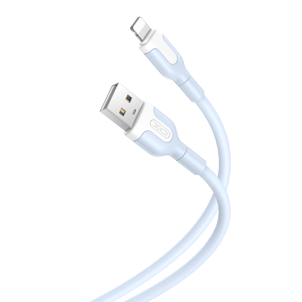 XO kabelis NB212 USB - Lightning 1,0 m 2,1A, zils