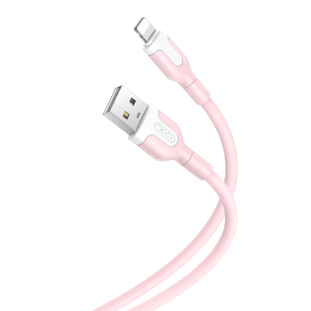 XO kabelis NB212 USB - Lightning 1,0 m 2,1A, rozā