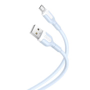 XO kabelis NB212 USB - microUSB 1,0 m 2,1A, zils