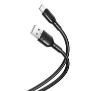 XO kabelis NB212 USB - USB-C 1,0 m 2,1A, melns