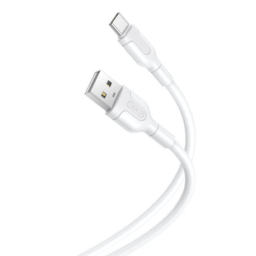XO kabelis NB212 USB - USB-C 1,0 m 2,1A, balts