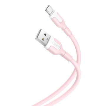 XO kabelis NB212 USB - USB-C 1,0 m 2,1A, rozā
