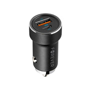 Forever auto lādētājs CC-06 PD QC 1x USB-C 1x USB 20W, melns