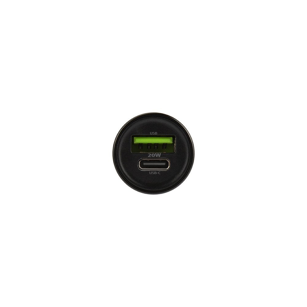 Maxlife auto lādētājs MXCC-04 PD QC 1x USB-C 1x USB 20W, melns