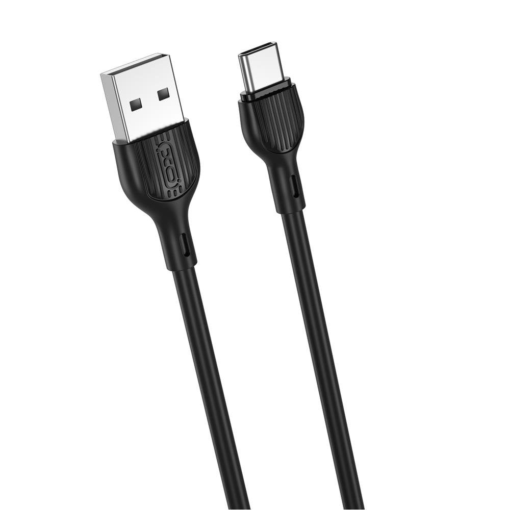 XO kabelis NB200 USB - USB-C 1,0m 2.1A, melns