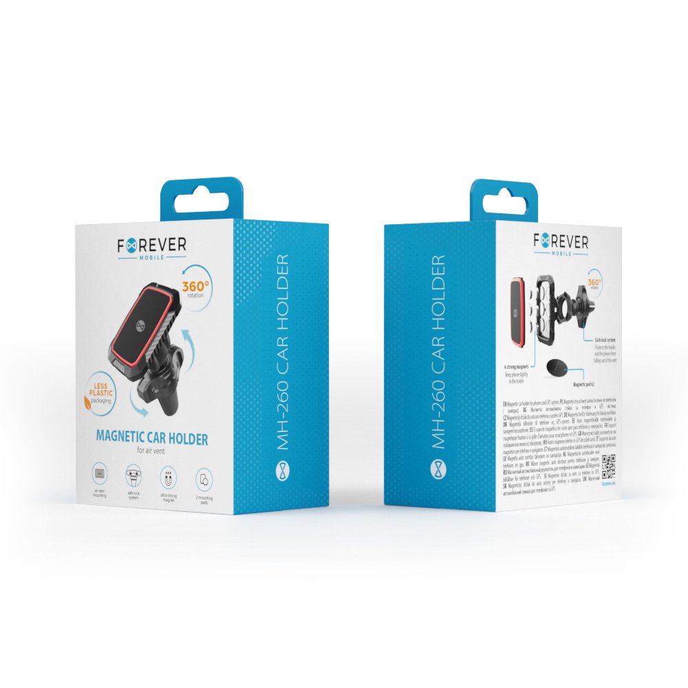 Forever auto turētājs ventilācijas restē MH-260 magnētisks, melns