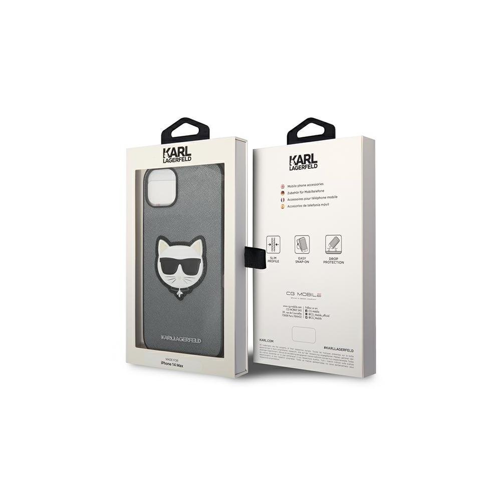 Karl Lagerfeld vāciņš iPhone 14 Plus 6,7", sudrabains (KLHCP14MSAPCHG)