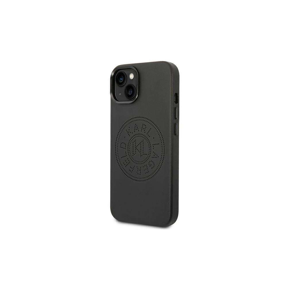 Karl Lagerfeld ādas vāciņš iPhone 14 Plus 6,7", melns (KLHCP14MFWHK)