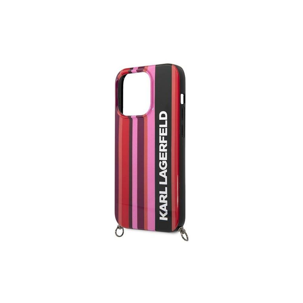 Karl Lagerfeld vāciņš iPhone 14 Pro 6,1", rozā (KLHCP14LSTSTP)