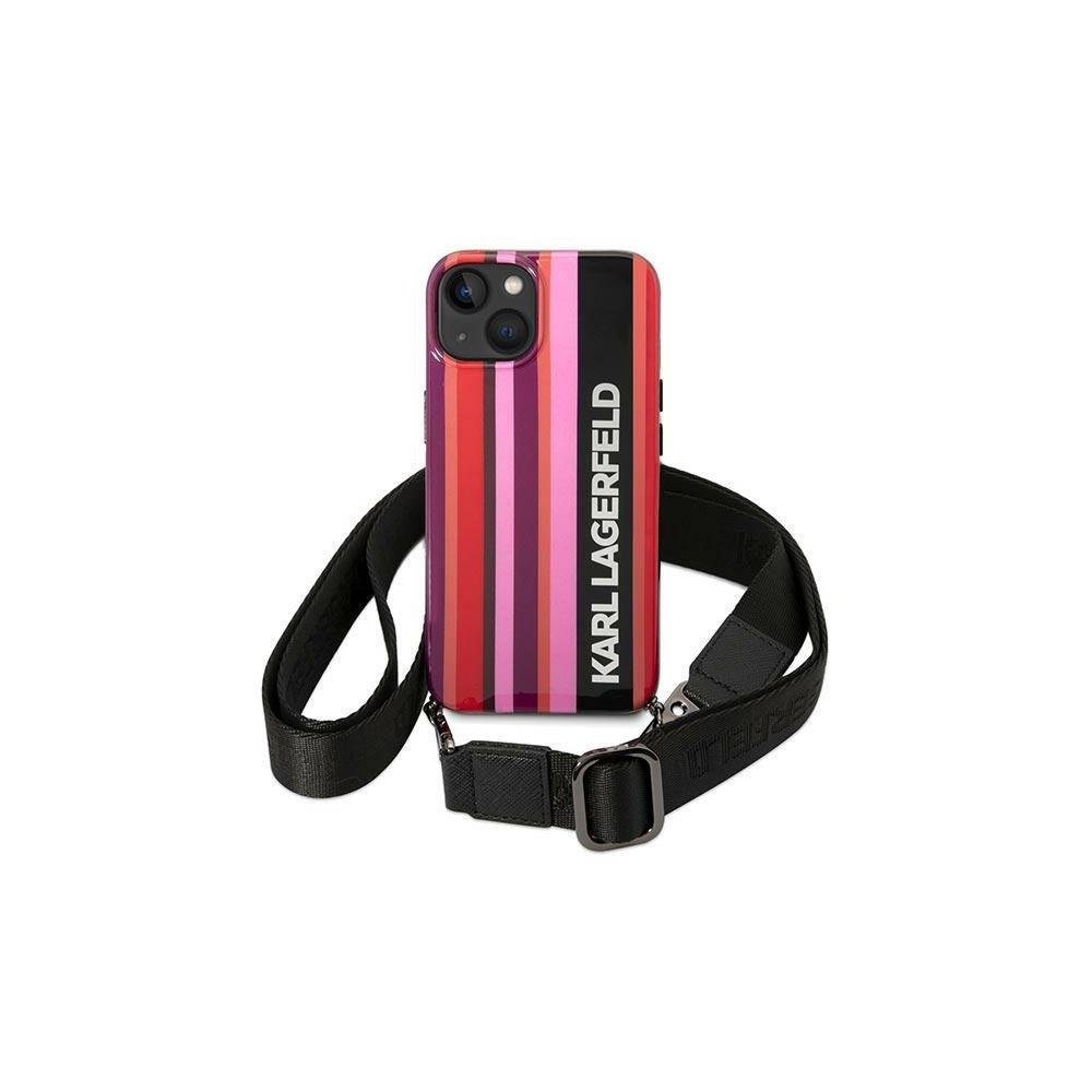 Karl Lagerfeld vāciņš iPhone 14 6,1", rozā (KLHCP14SSTSTP)