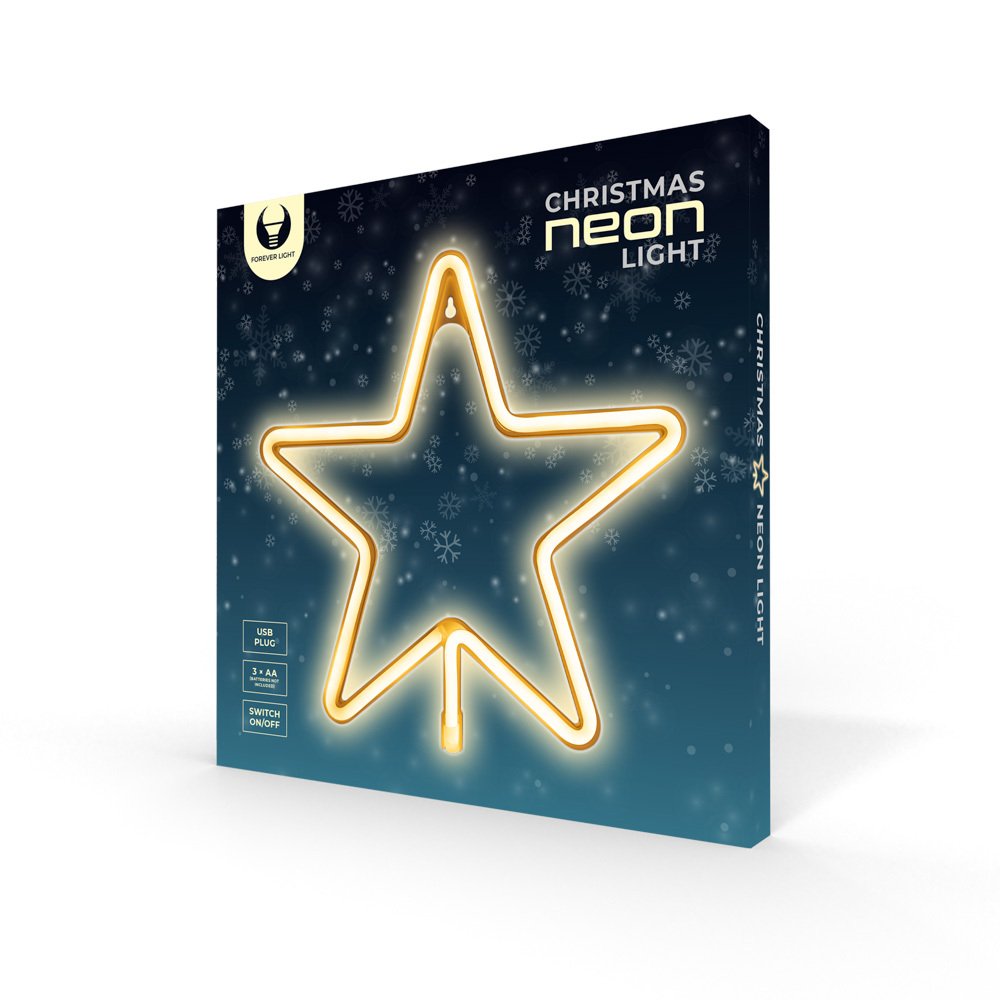 Forever Light gaisma Neon LED Christmas Pentastar silti balta FLNE22 Forever