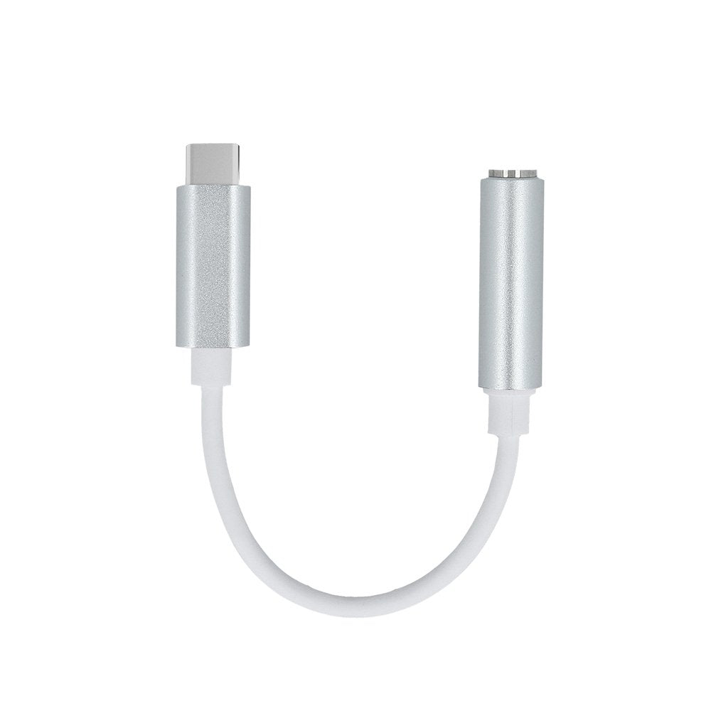 Adapteris Setty USB-C - audio jack 3,5mm, balts