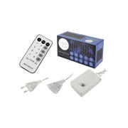 MOON gaismas aizkars 240 LED, 2x3 m, 8 funkcijas, 230 V, tālvadības pults, silti balta gaisma