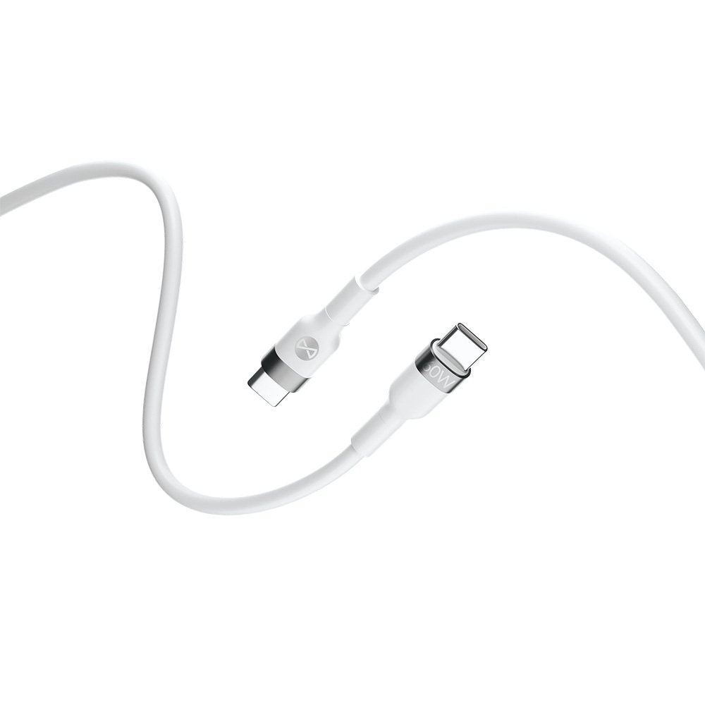Forever kabelis Flexible USB-C - USB-C 2,0 m 60W, balts