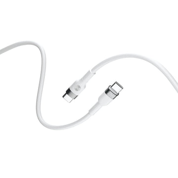 Forever kabelis Flexible USB-C - USB-C 2,0 m 60W, balts