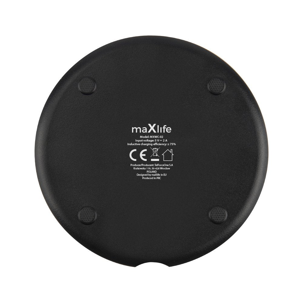 Maxlife bezvadu lādētājs MXWC-02 10W, melns