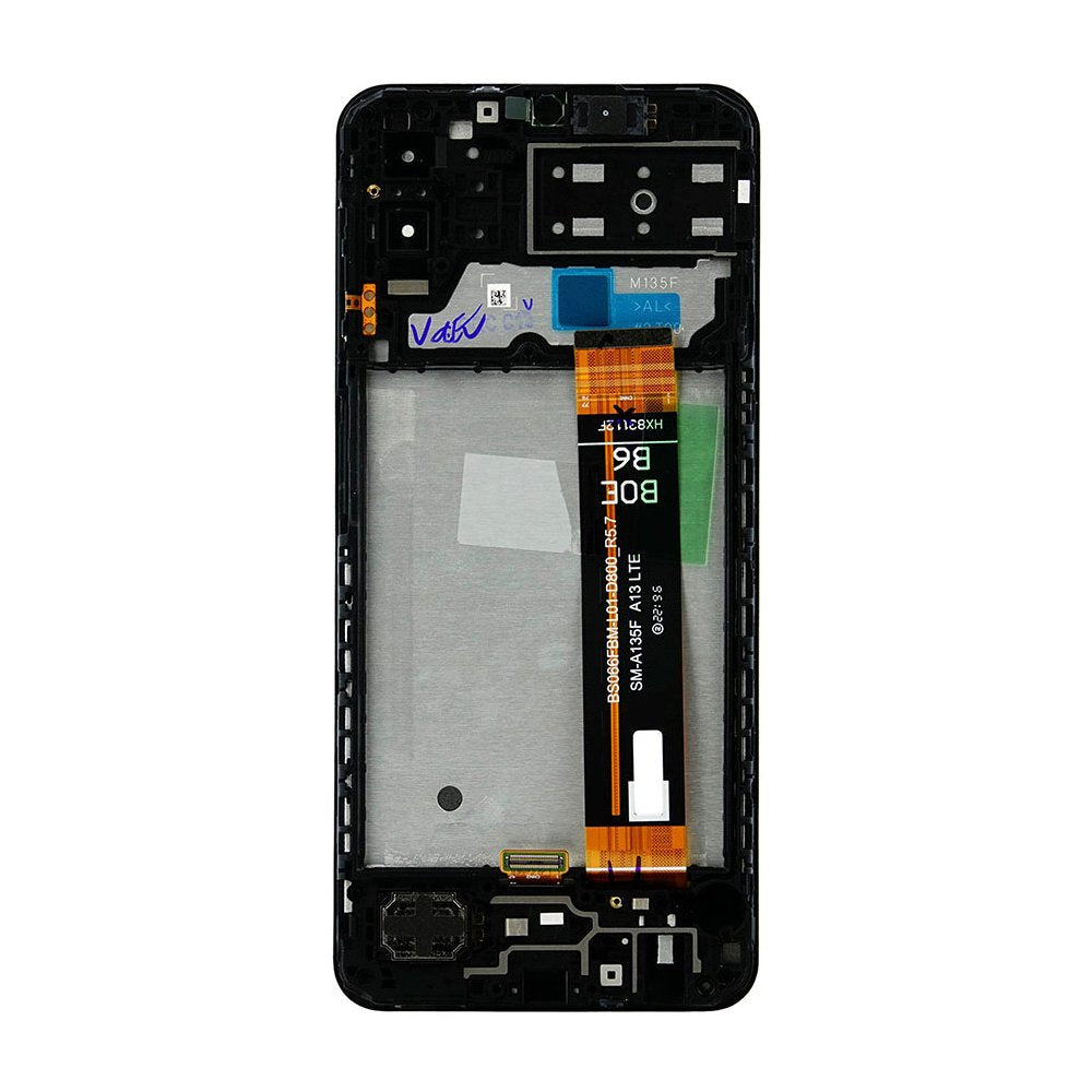 LCD + Skārienpanelis Samsung Galaxy M13 M135 GH82-29132AGH82-29133A melns rāmis oriģināls