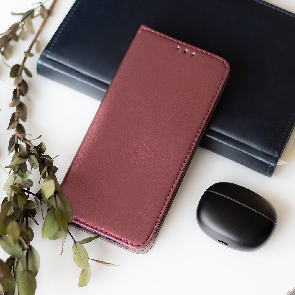 Smart Magnet maciņš Samsung Galaxy S25 Edge, sarkans