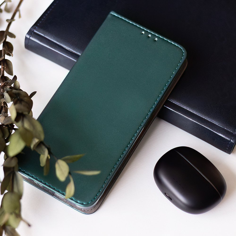 Viedais magnētiskais maciņš Xiaomi Redmi 15C 4G EU / 15C 5G EU (173,16 x 81,06 x 8,2 mm) tumši zaļš