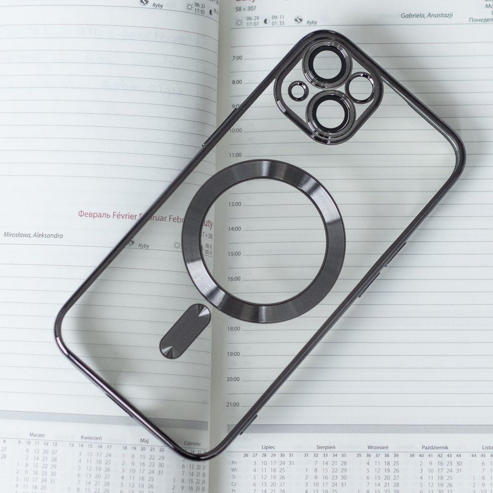 Color Chrome MagSafe vāciņš iPhone 16 6,1", melns