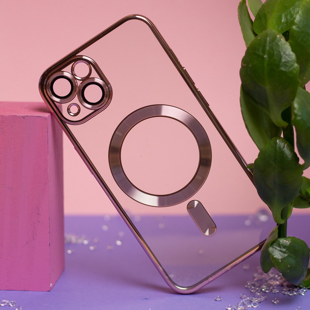 „Color Chrome MagSafe“ vāciņš Samsung Galaxy A27 5G, rozā zelta