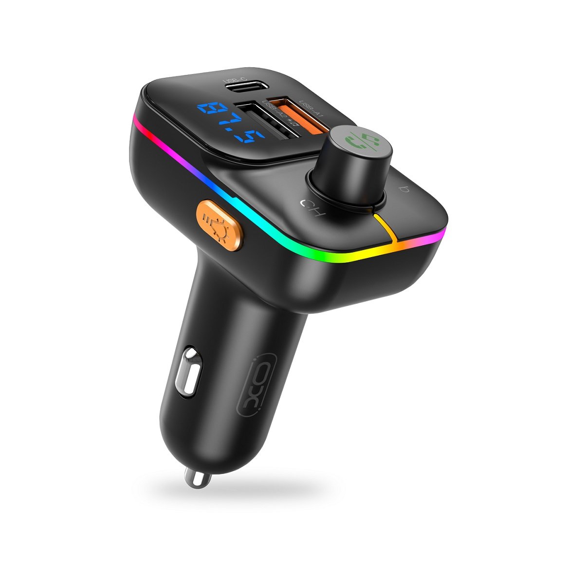 XO Bluetooth auto lādētājs FM raidītājs BCC09 MP3 25W, melns