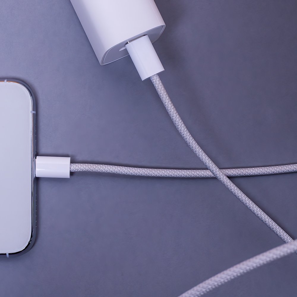 Maxlife MXUC-06 kabelis USB-C - Lightning 1,0 m 20W pelēks neilons