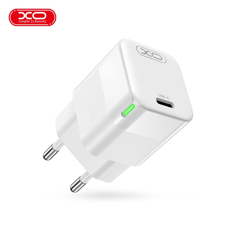XO tīkla lādētājs CE06 PD 30W 1x USB-C, balts
