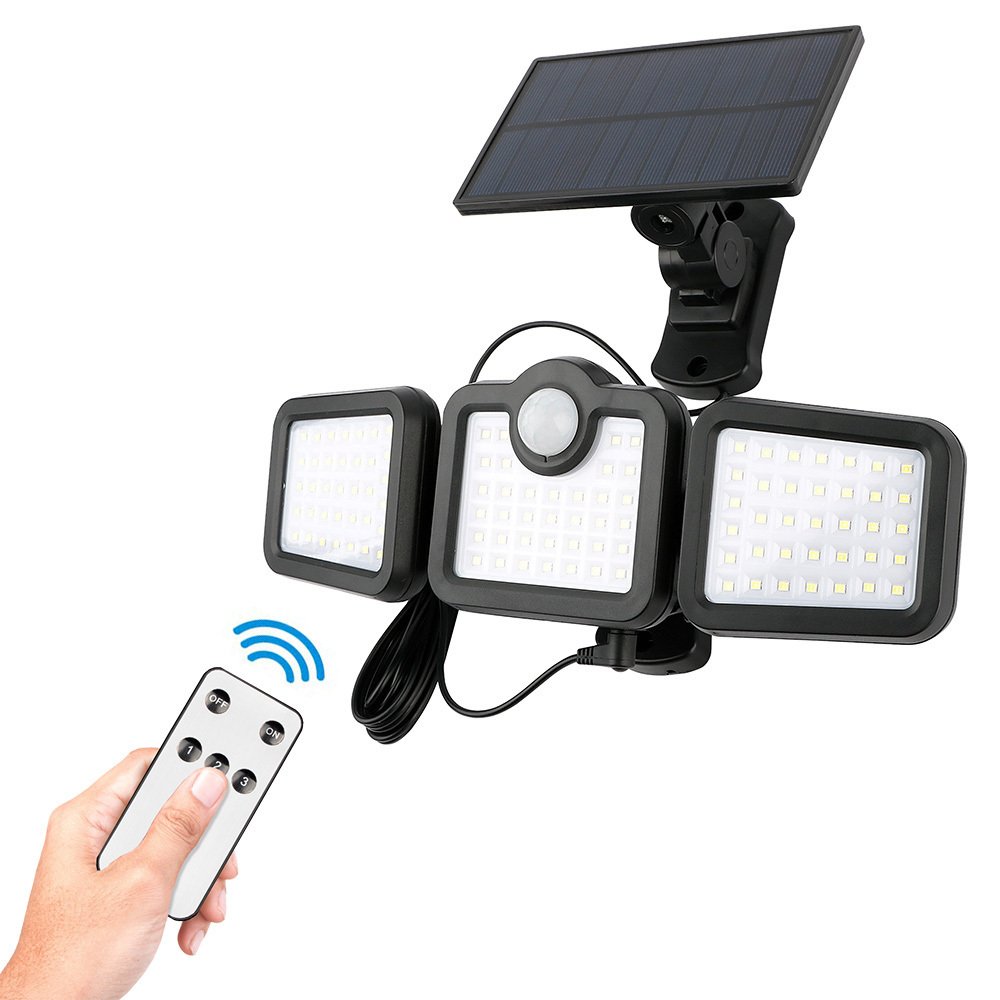 Forever Light ar saules uzlādi LED lampa SUNARI FLS-04 108*SMD PIR 10W 800lm 6000K 2400mAh Li-Ion