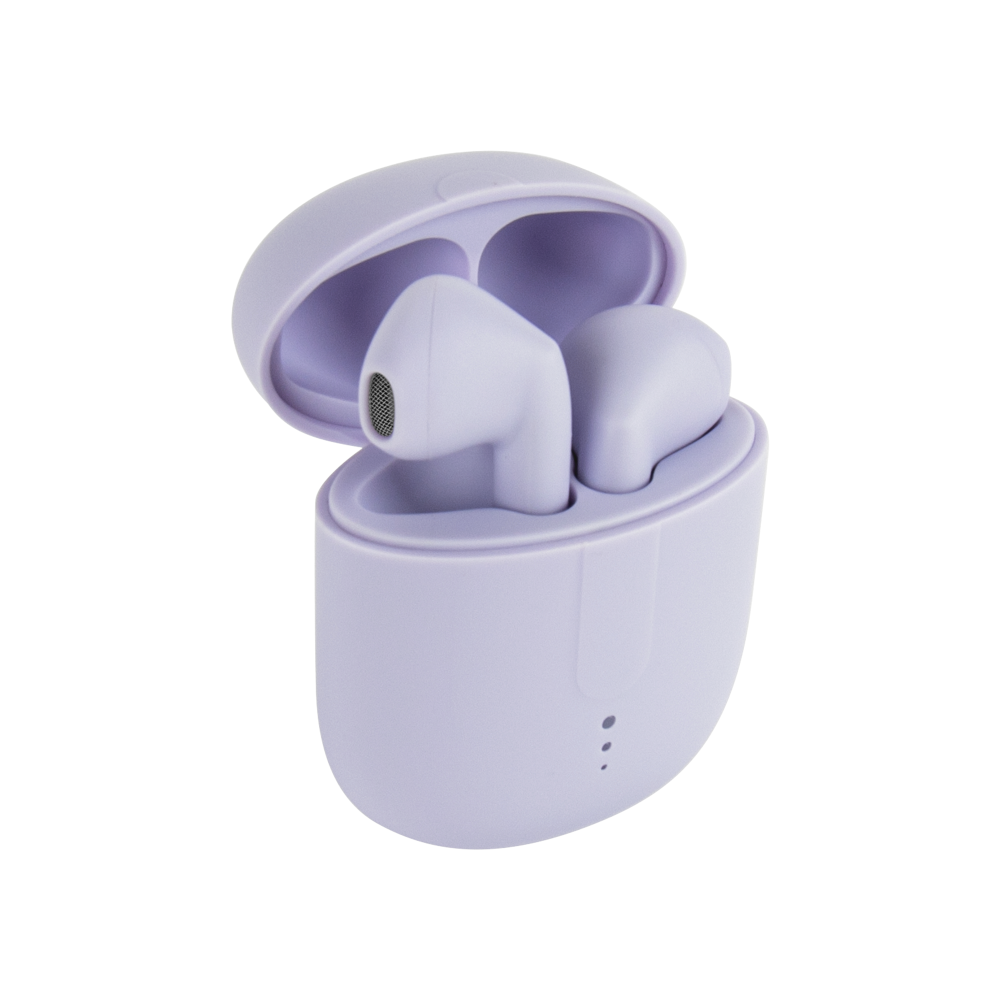 Setty Bluetooth austiņas TWS ar uzlādes futrāli STWS-19 violetas