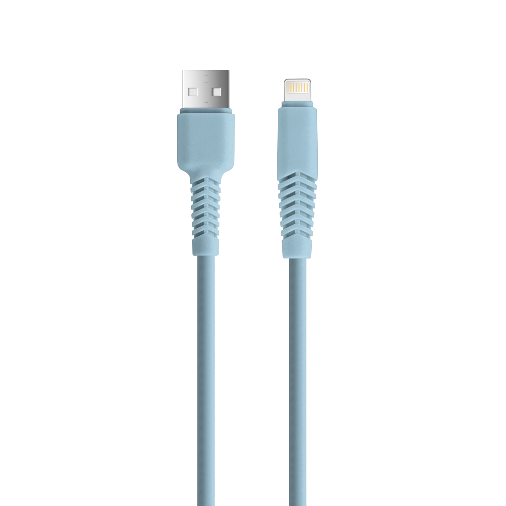 Setty kabelis USB - Lightning 1,5 m 2,1A KSA-L-1.523, zils