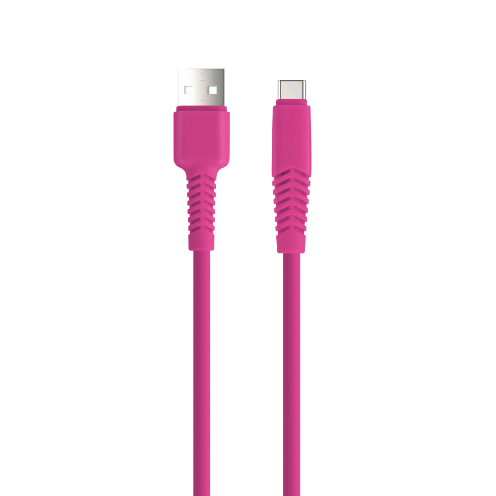 Setty kabelis USB - USB-C 1,5 m 2A KSA-C-1.526, rozā