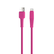 Setty kabelis USB - USB-C 1,5 m 2A KSA-C-1.526, rozā
