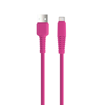 Setty kabelis USB - USB-C 1,5 m 2A KSA-C-1.526, rozā