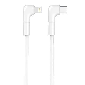 Maxlife kabelis MXUC-09 leņķa USB-C - Lightning 1,0 m 27W, balts