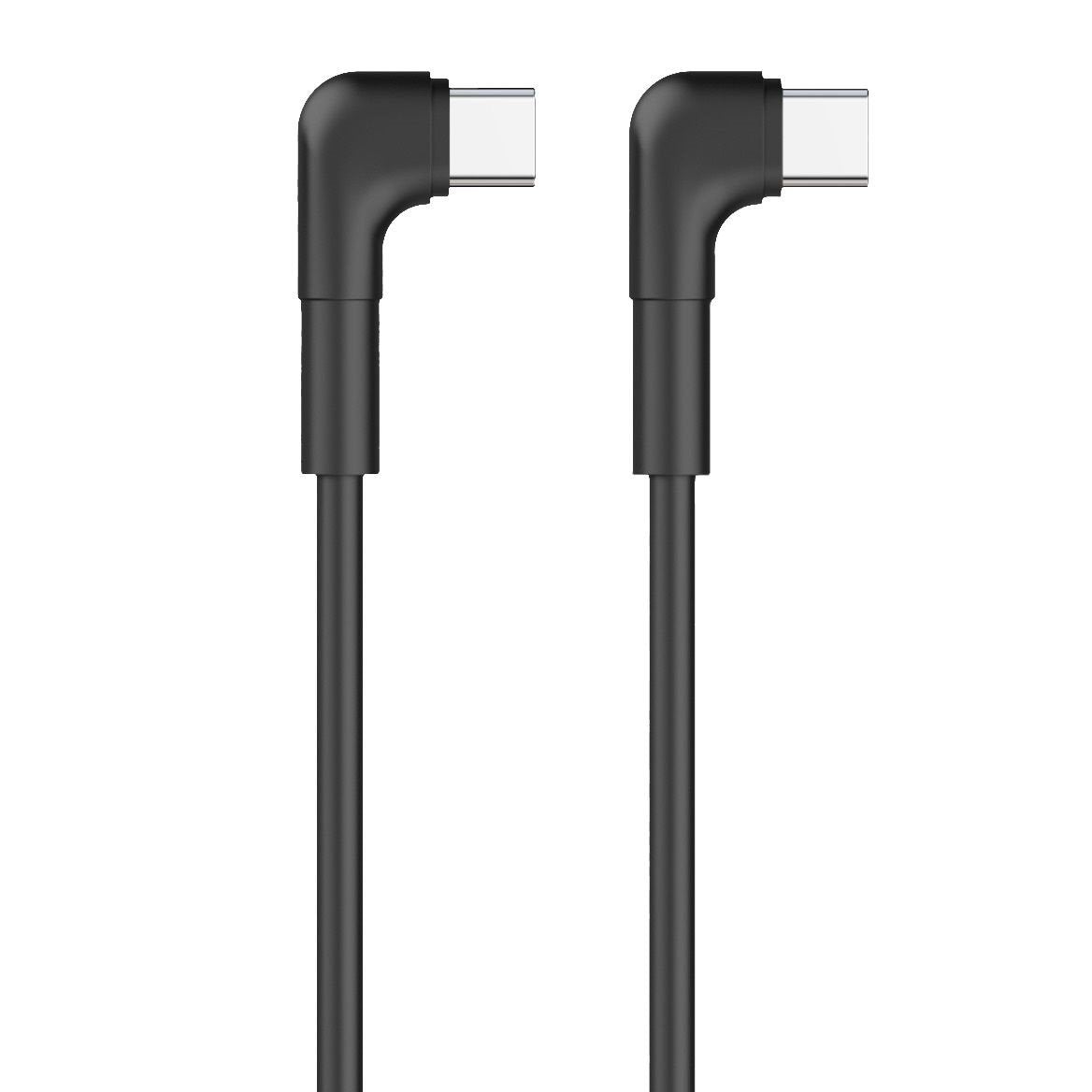 Maxlife kabelis MXUC-09 leņķa USB-C - USB-C 1,0 m 60W, melns