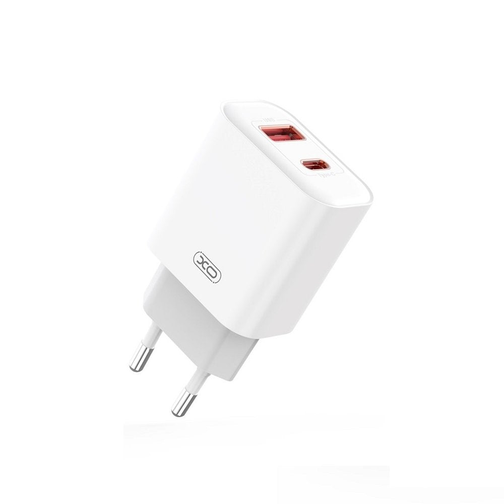 XO tīkla lādētājs CE12 PD QC 3.0 20W 1x USB 1x USB-C balts