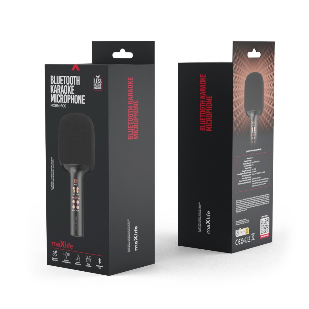 Maxlife Bluetooth skaļrunis ar mikrofonu MXBM-600, melns