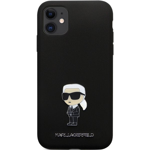 Karl Lagerfeld vāciņš iPhone 11, melns (KLHCN61SMHKNPK)