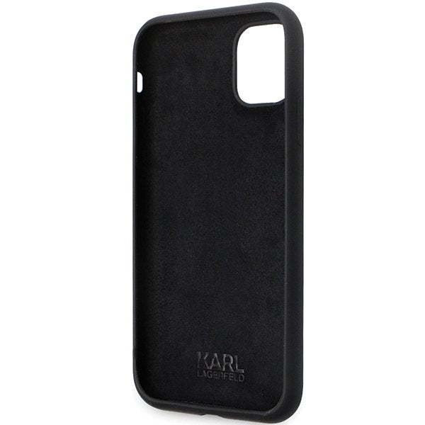 Karl Lagerfeld vāciņš iPhone 11, melns (KLHCN61SMHKNPK)