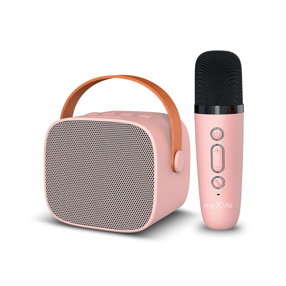 Maxlife Bluetooth skaļrunis karaoke MXKS-100, rozā