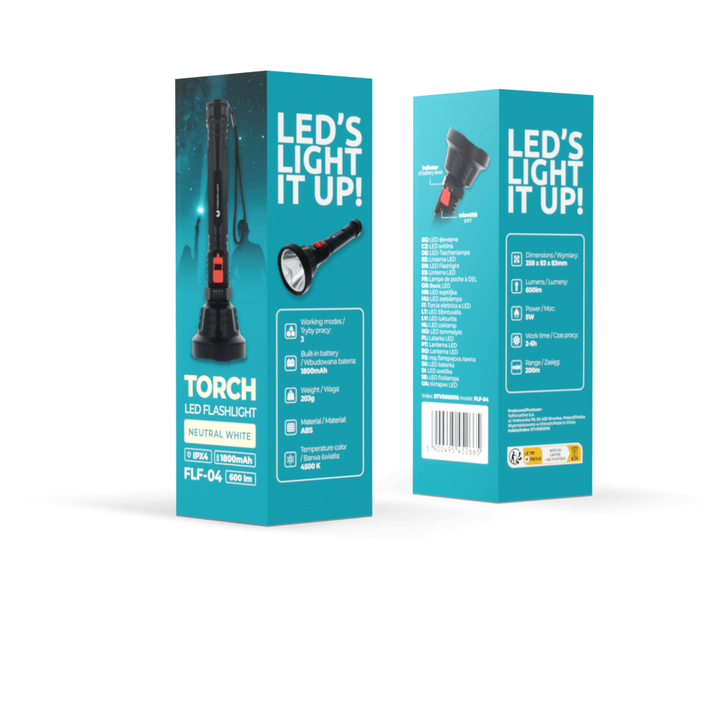 Forever Light lukturītis LED 1800mAh 600lm FLF-04